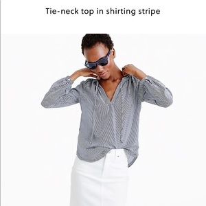 J Crew size 4 striped long sleeve blouse